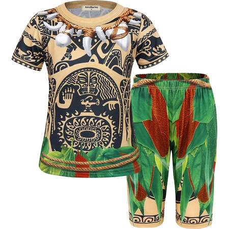 AmzBarley Maui Little Boys' 2 Piece Sleepwear Short Pajamas Sets For Moana thumb