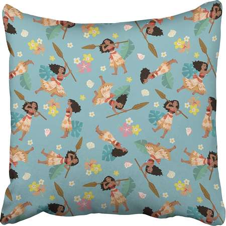 Musesh moana floral pattern Cushions Case Throw Pillow Cover For Sofa Home Decorative Pillowslip Gift Ideas Household Pillowcase Zippered Pillow Covers 20x20Inch thumb