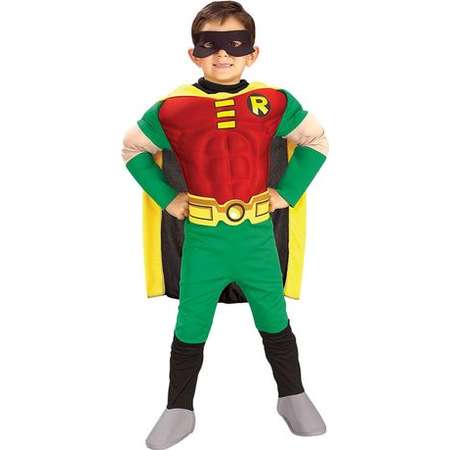 Teen Titans Dc Comics Robin Muscle Chest Deluxe Toddler Costume thumb