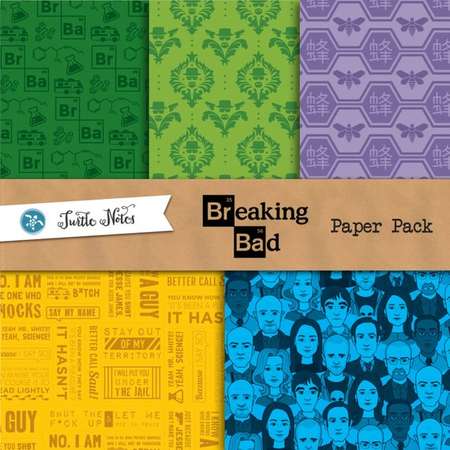 Breaking Bad Paper Pack : 35 Printable Digital Scrapbook Papers thumb