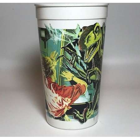 VELOCIRAPTOR Vintage 1992 Jurassic Park McDonald's Plastic *dinosaur coke glass Vintage Retro Classic Original thumb