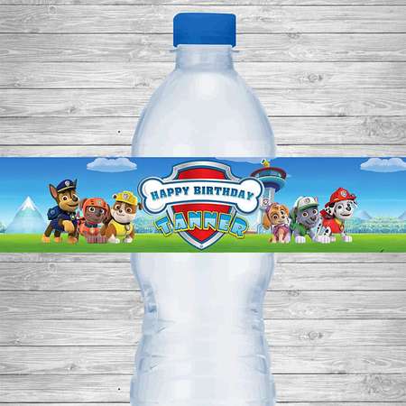 Paw Patrol Water Bottle Labels, Paw Patrol Birthday Party Labels, Paw Patrol Printable Party Supplies, Paw Patrol Birthday Party Invitation thumb