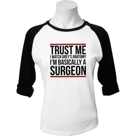 Trust Me I Watch Grey's Anatomy I'm Basically A Surgeon Shirt Greys Anatomy shirt Greys Anatomy Gifts Greys Anatomy Quotes Shirt Women Tees thumb