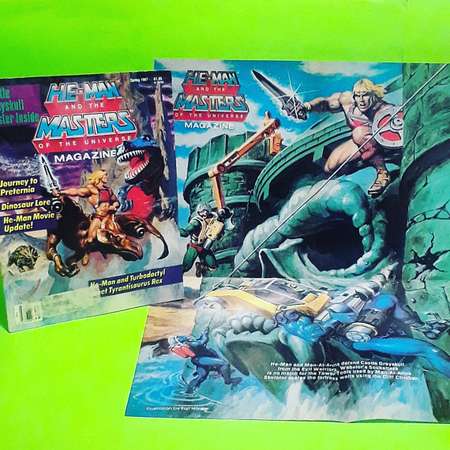 HE-MAN And The Masters Of The Universe Magazine and poster tv show cartoon comic book movie interview maze puzzle 80s 80's '80s 90s kid kids thumb