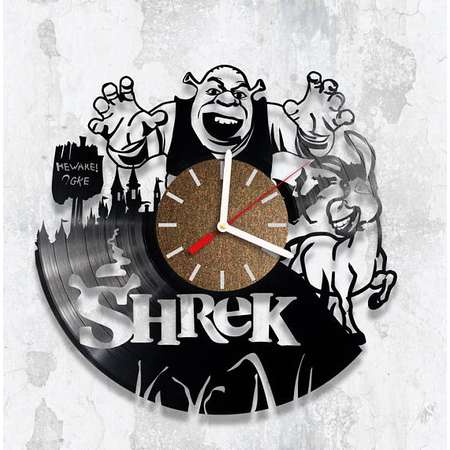 Vinyl Clock, Vinyl Clock Shrek, Gift For Child, Wall Clock, Handmade Clock thumb