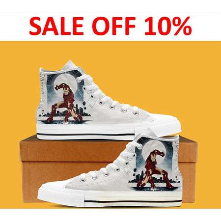 Avengers Black and White Custom Shoes, Infinity War Converse Shoe, Avengers Assemble, Marvel High Top, Captain America, Hulk Sneaker Ironman thumb