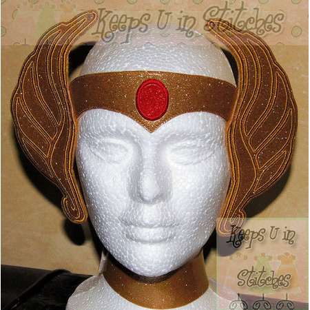 He-Man Masters of the Universe Inspired SHE-RA CROWN “Child” Smooth Gold Sparkle Glitter Vinyl–Costume-Adora-Comic Con-Cosplay-Pretend Play thumb