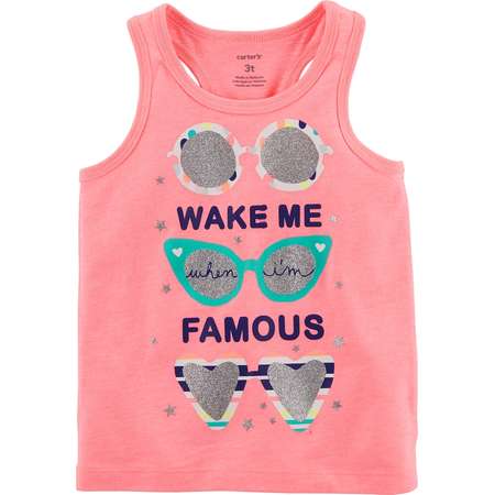 Toddler Girl Carter's "Wake Me When I'm Famous" Graphic Tank Top thumb