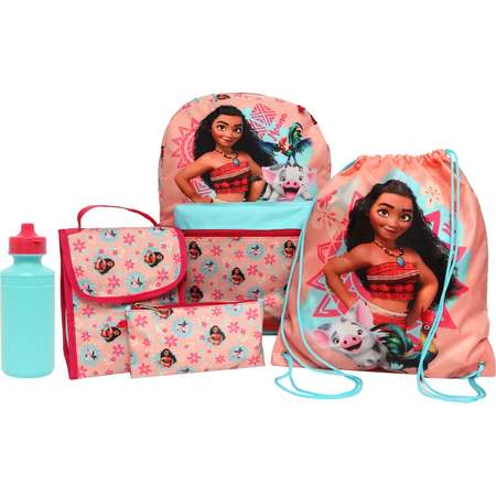 Disney's Moana Kids Backpack, Lunch Tote, Cinch Bag, Gadget Case & Water Bottle Set thumb