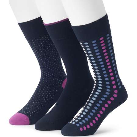 Men's 3-pack Marc Anthony Comfort Cuff Circle Print Crew Socks thumb