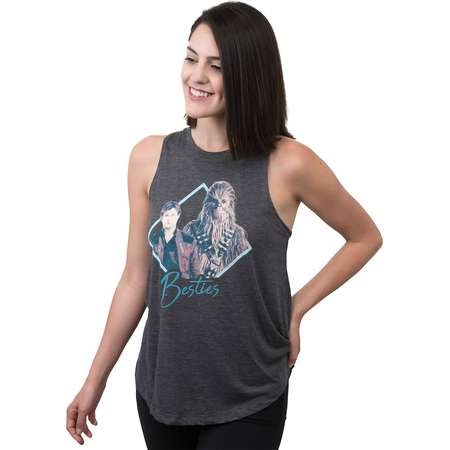 Juniors' Star Wars Chewbacca & Han Solo "Besties" Tank thumb