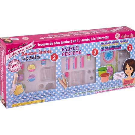 Kiss Naturals - Jumbo 3 in 1 Party Pack - Lip Balm / Perfume / Dip Dye Hair Color thumb