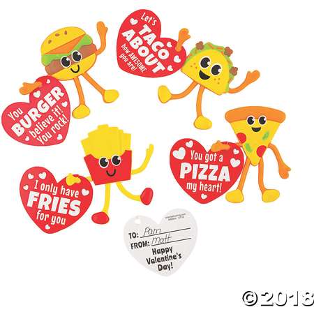 Valentine Fast Food Bendables with Card thumb