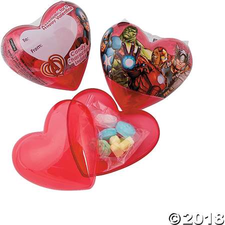 Avengers Assemble™ Classroom Valentine Hearts with Candy thumb