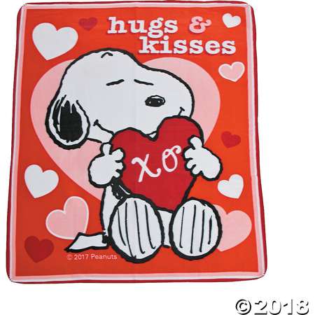 Peanuts® Valentine Fleece Throw thumb