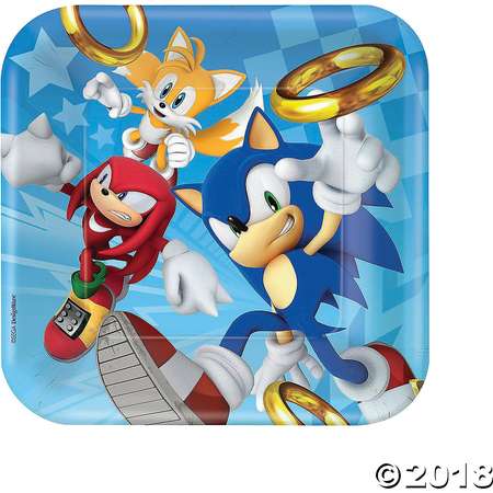 Sonic™ the Hedgehog Paper Dinner Plates thumb