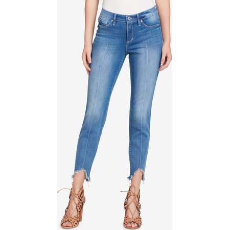 Jessica Simpson Juniors' Kiss Me Asymmetrical-Hem Skinny Jeans thumb