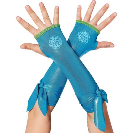 Kids Metallic Leonardo Arm Warmers - Teenage Mutant Ninja Turtles thumb