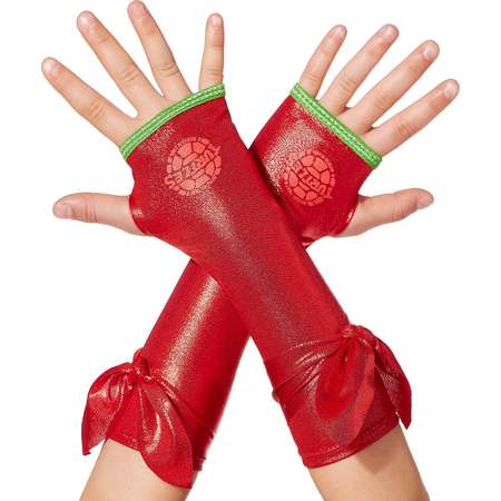 Kids Metallic Raphael Arm Warmers - Teenage Mutant Ninja Turtles thumb