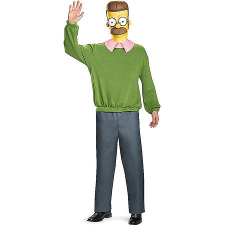 Adult Ned Flanders Costume Deluxe - The Simpsons thumb